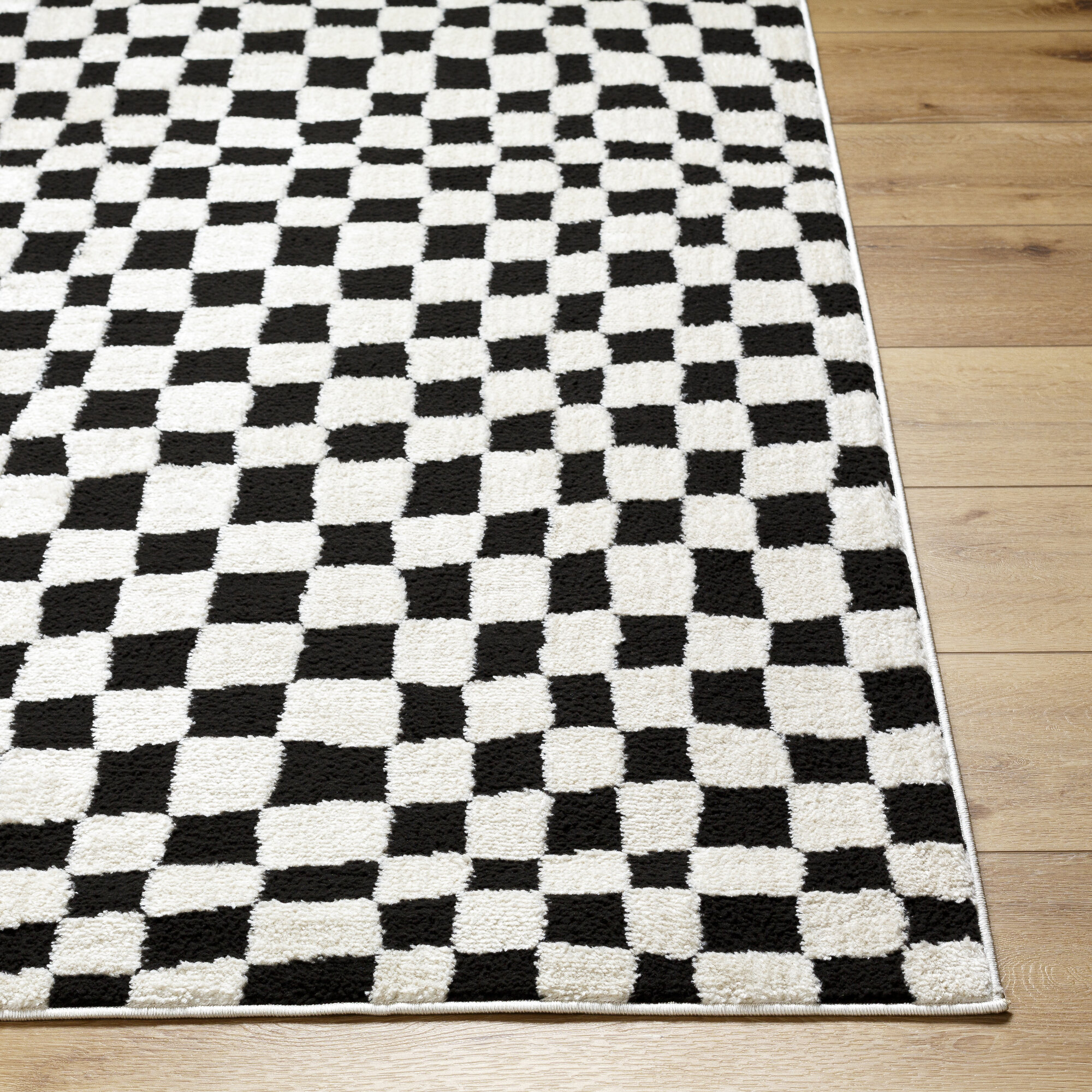 The Adler checkerboard in black, from floor level