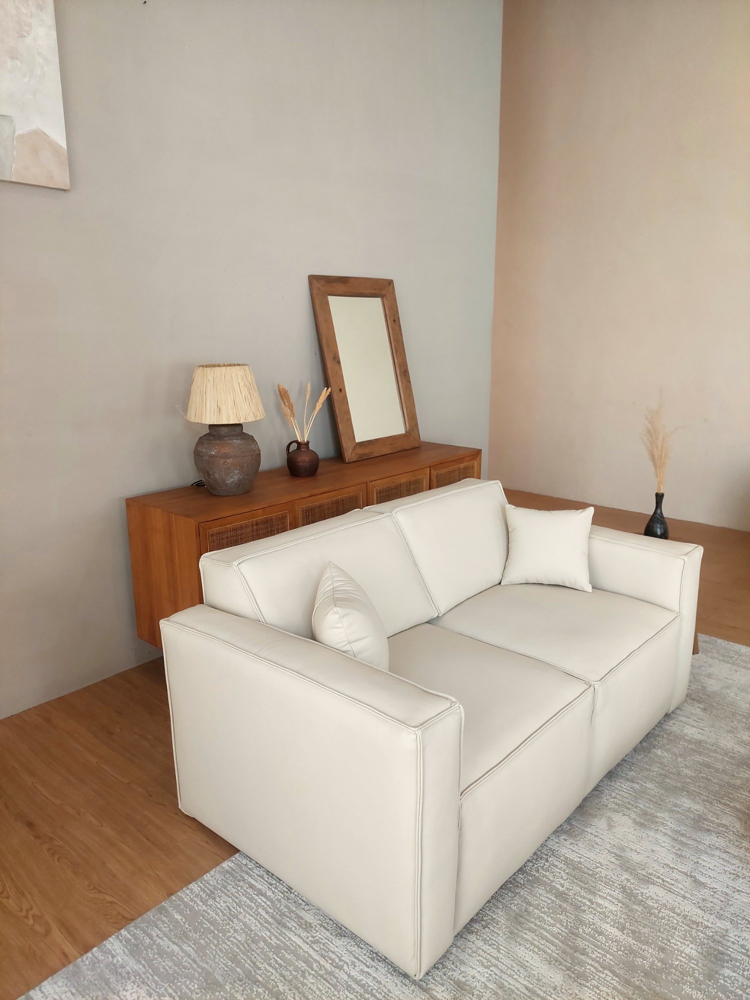 Nolan Sofa, angled view across the arm